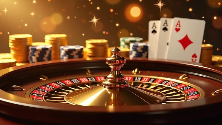 Playtech blackjack table with dealer and player cards visible